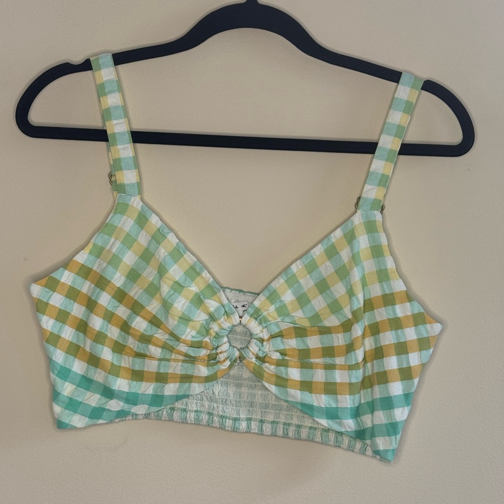 O'Neill Plaid 100% Cotton Crop Top